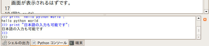 図10　Pythonコンソール