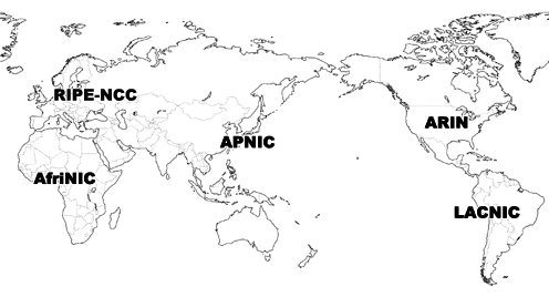 図1　Regional Internet Registry