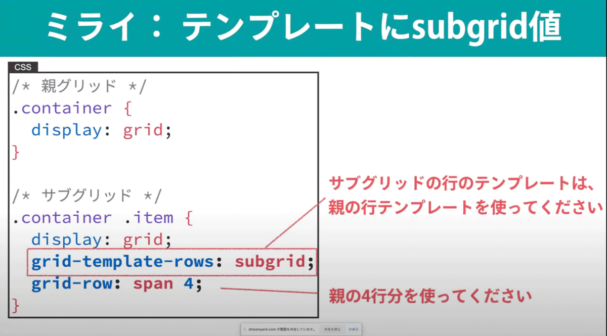 テンプレートでsubgrid値を使う