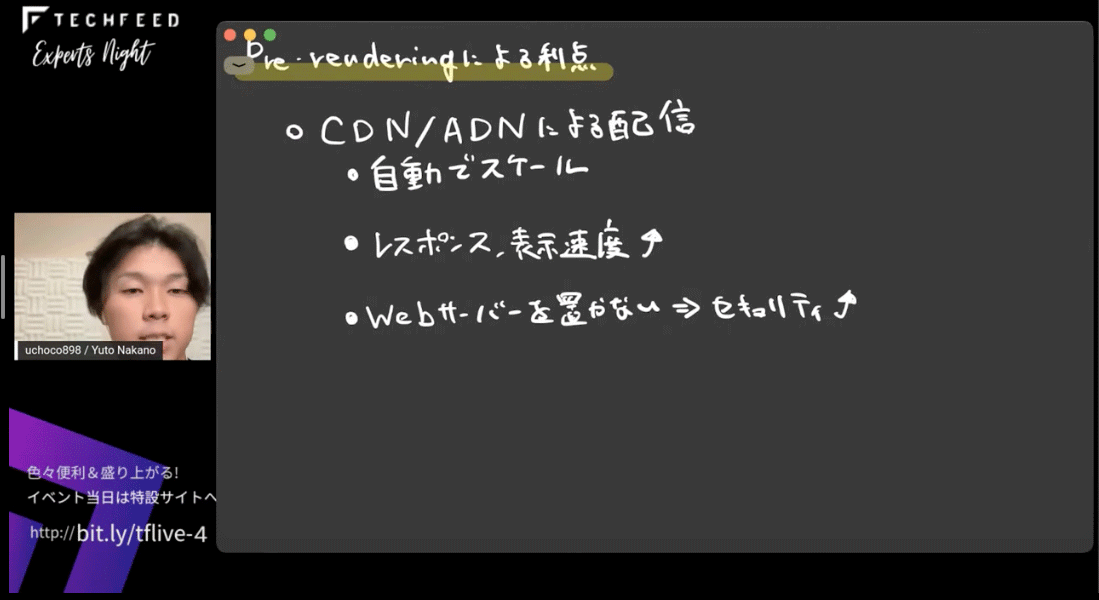 Pre-renderingによる利点