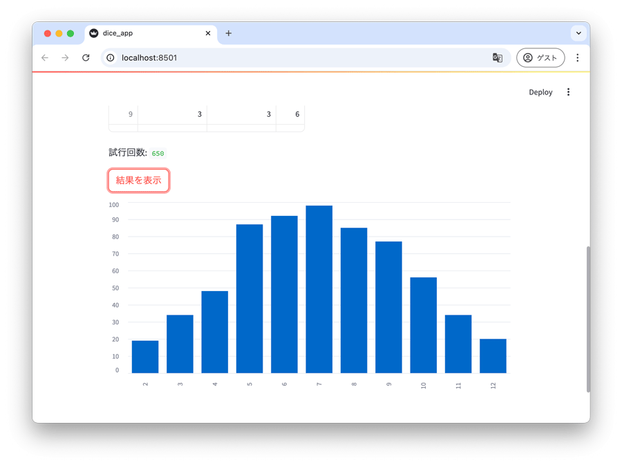 サイコロを2つ振り結果表示アプリ完成-2