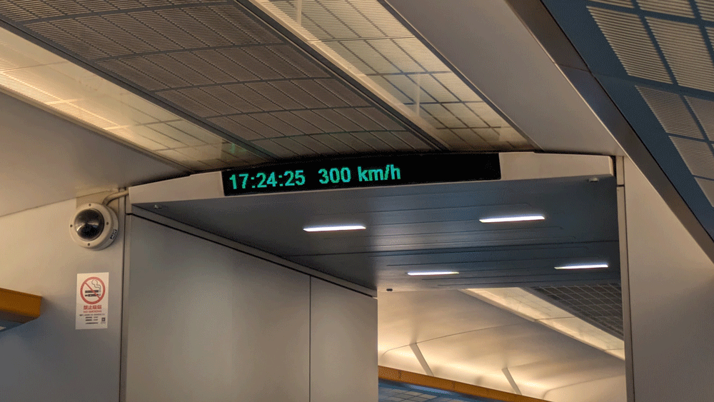 車内の速度表示