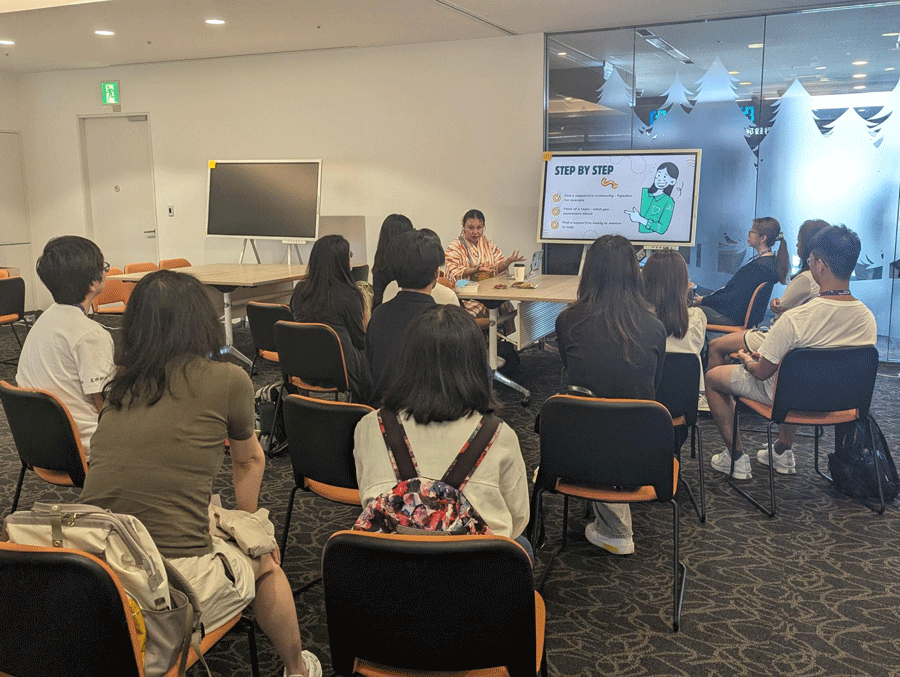 その道のすごい人だけではなく初心者でも誰でもスピーカーになれるよ、というおはなし中