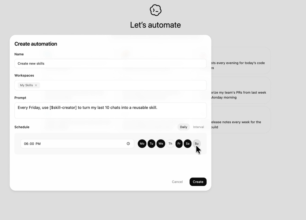 自動実行の設定