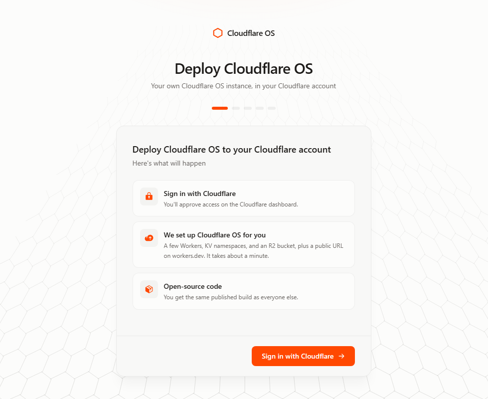 Cloudflare OSデプロイ用メニュー