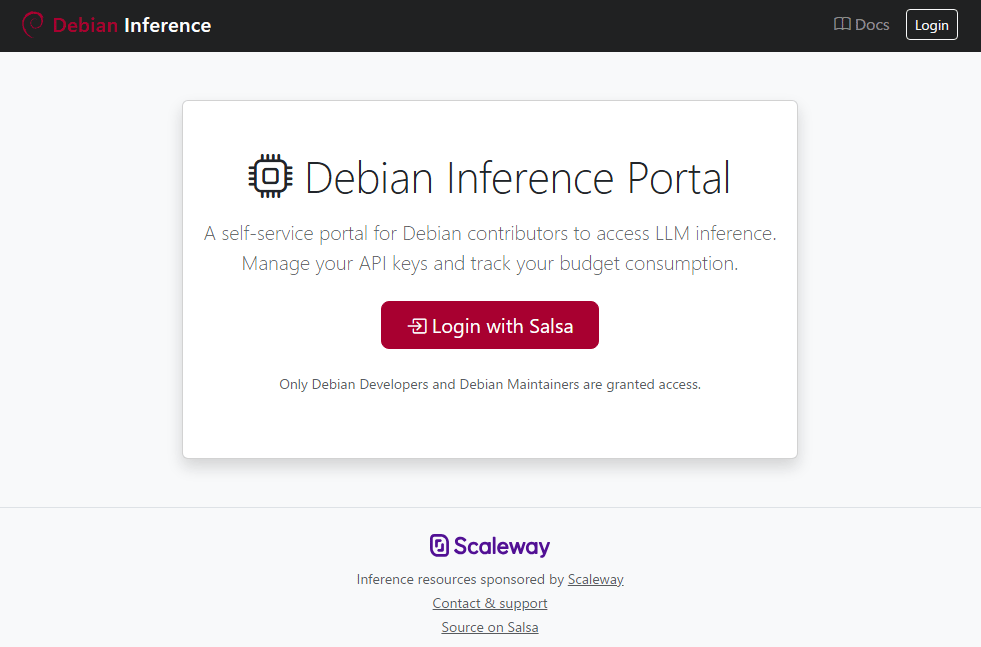 Debian Inference Portal
