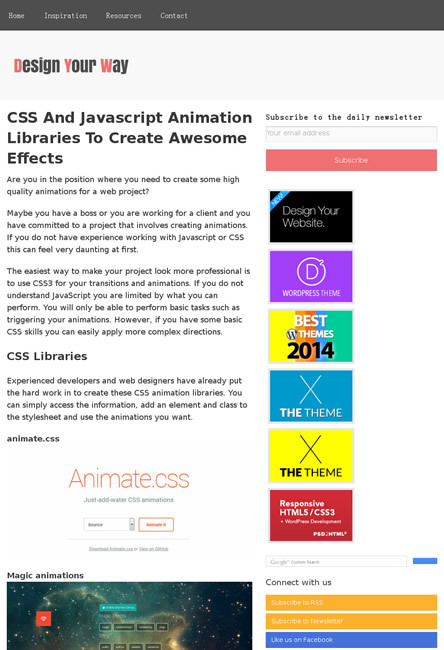 図3　アニメーションのためのCSSライブラリーとJavaScriptライブラリーいろいろ