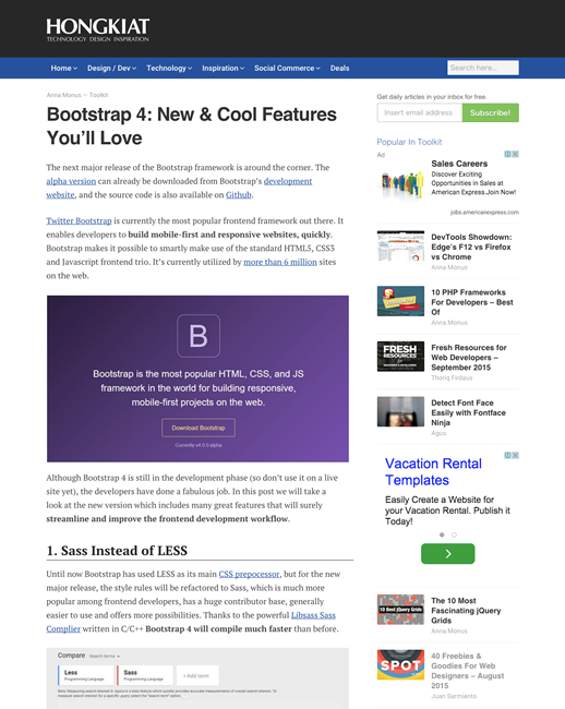 図3　Bootstrap 4の新機能