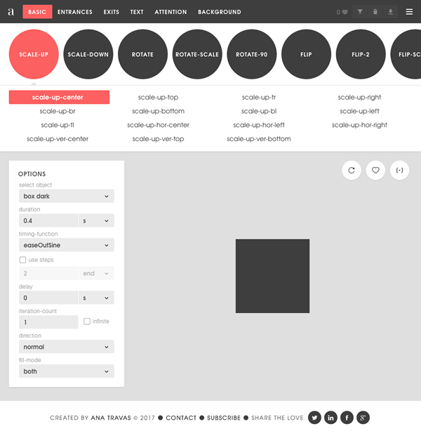 図6　CSSアニメーションを簡単に作れるサービス