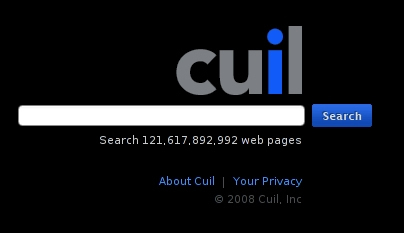 図1　Cuil検索画面 - 検索ワード予測提案機能もあり