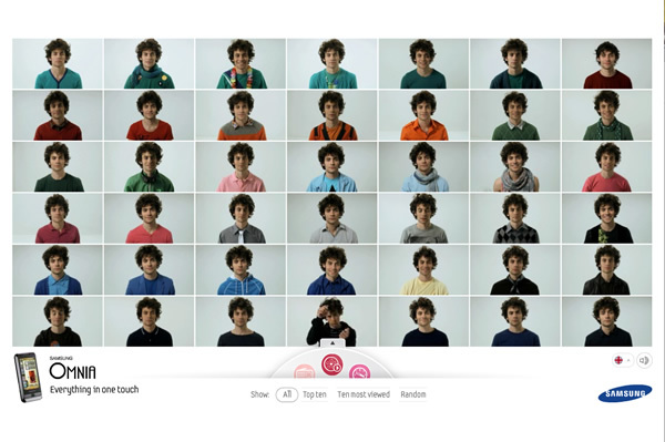 図4　SAMSUNGのスマートフォン、Omniaのプロモーションサイト