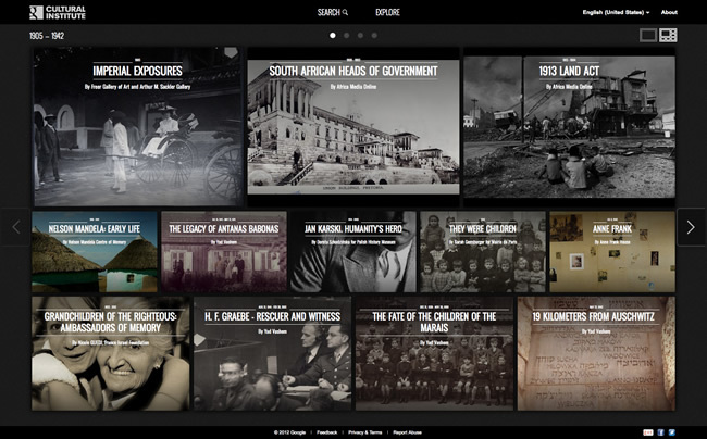 図4　42のコレクションが用意された、『Google Cultural Institute』