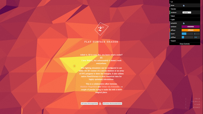 図7　JavaScriptで書かれた『Flat Surface Shader』