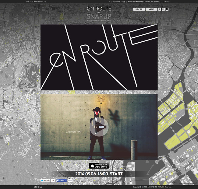図4　街中のファッションショーを舞台にした「EN ROUTE THE SNAP UP」のウェブサイト