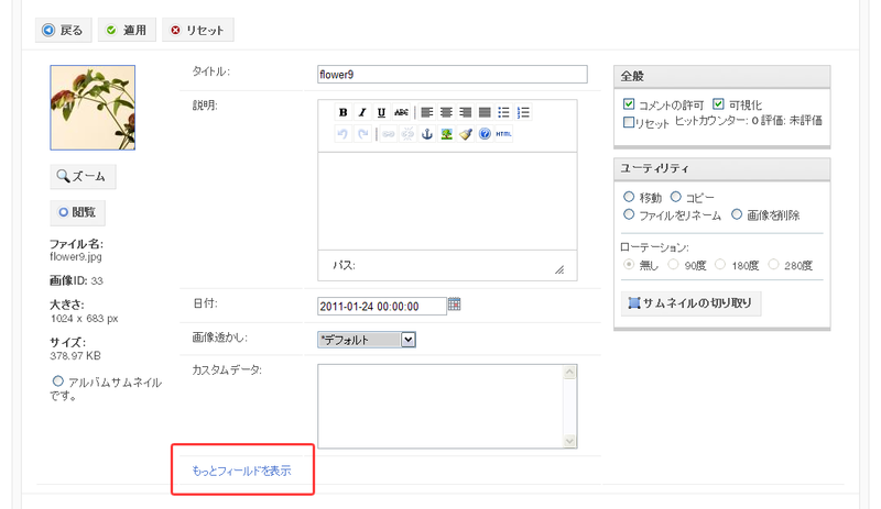 図21　画像にタグをつける