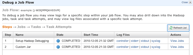 図6　Job終了後の画面