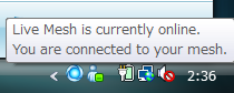 図5　Live Meshトレイアイコン