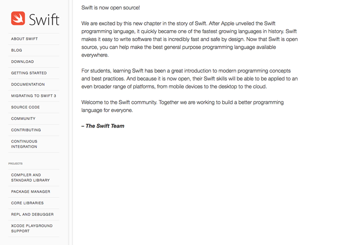 図1　Swift.org