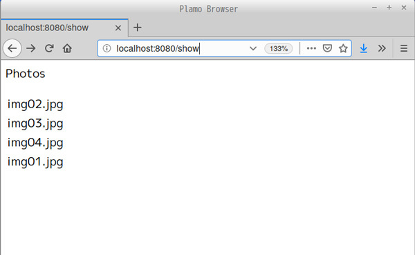 図4　os.listdir()の結果をtemplate機能で表示