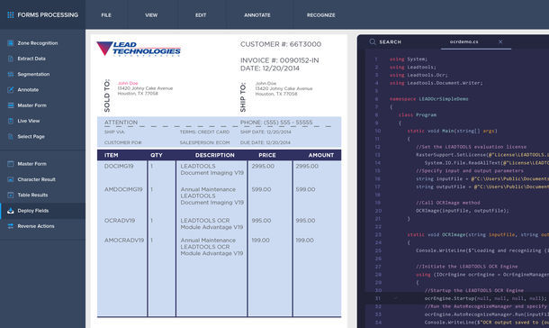 Windows用画像処理コンポーネント「LEADTOOLS」