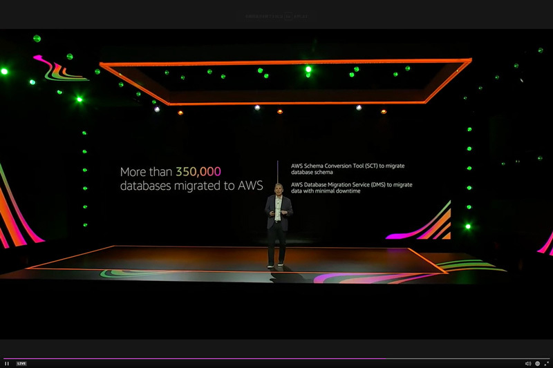 これまで35万件以上のレガシーデータベースをクラウドに移行させてきた実績をもつAWS。AuroraやRDSなどのデータベースサービスだけでなく、自動化された移行ツールも提供する