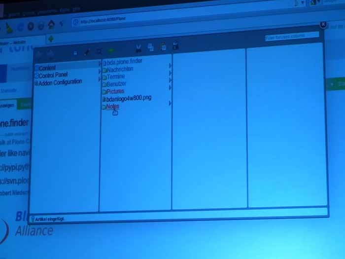 bpa.plone.finderでコンテンツの操作