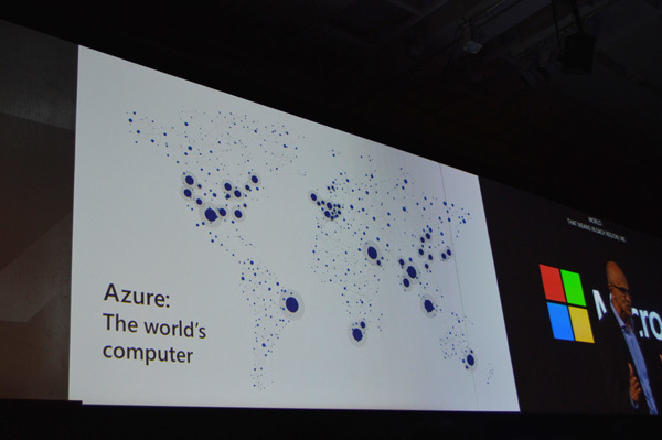 世界54カ所にあるAzureリージョン。数に関してはAWSを上回る